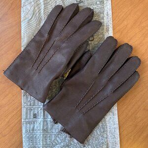 Dent Cambridge Men's Handsewn Three-Point Cashmere-Lined Deerskin Leather Gloves